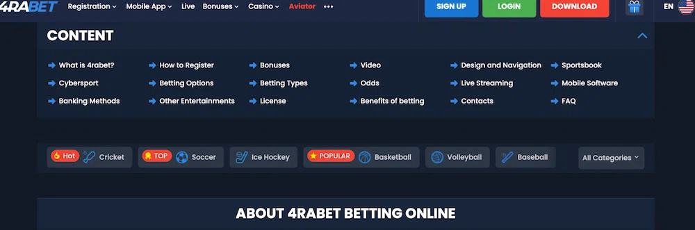 4rabet Website
