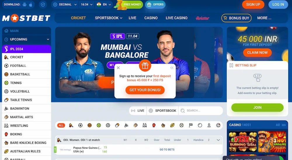 Mostbet Website